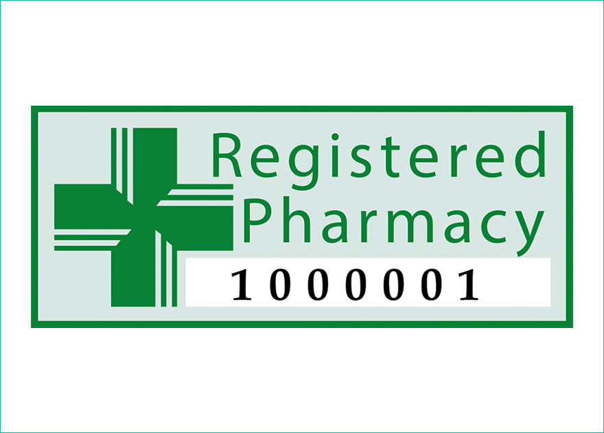 Registered Pharmacy logo and number